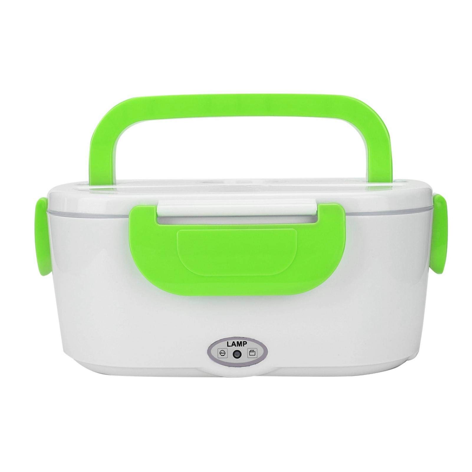 Eco-Friendly Portable Lunch Container with Transparent Spoon Storage - Leak-Proof Bento Box for Office, School & Picnics - Microwave & Dishwasher Safe Food Warmer (Green)