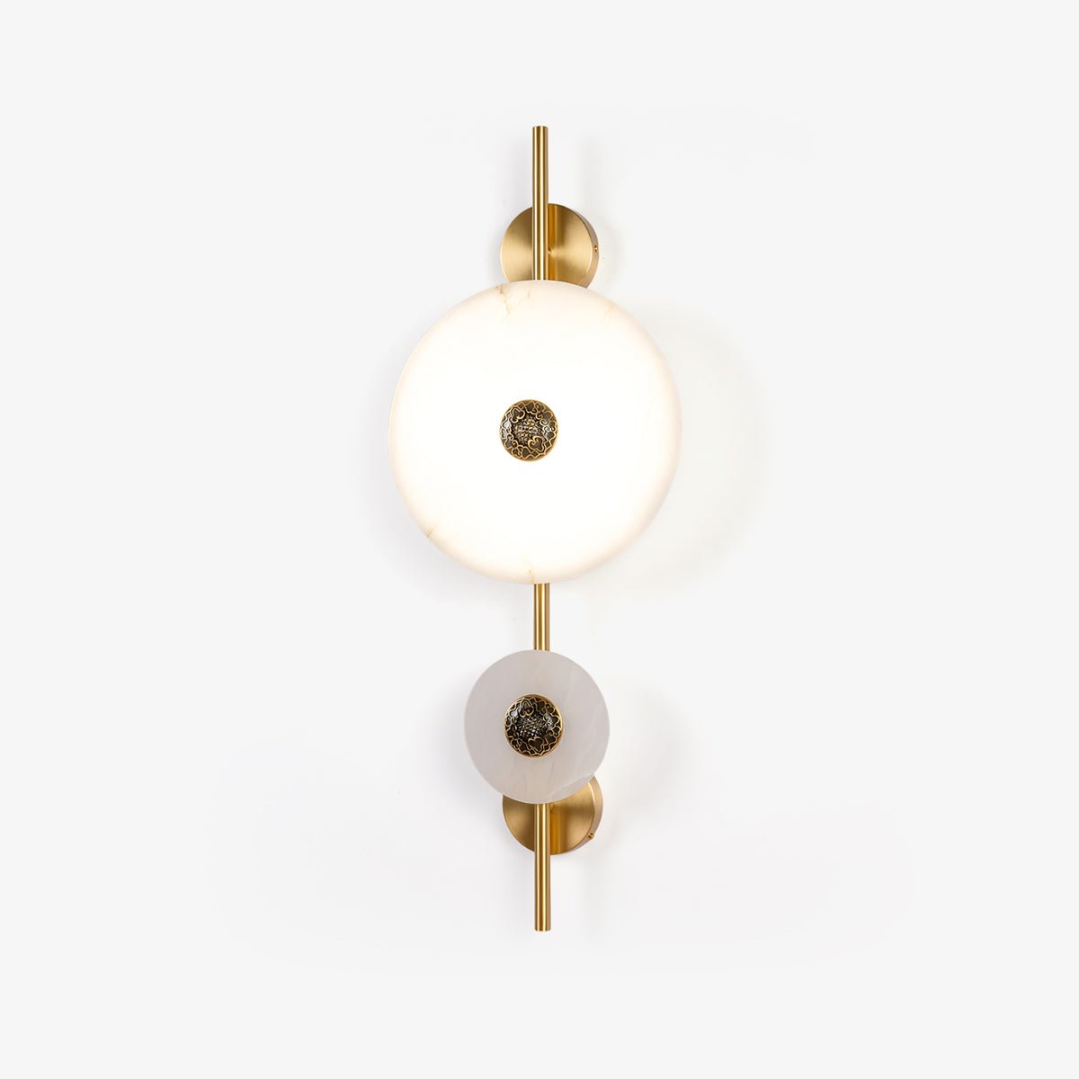 Alabaster Eclipse Wall Light - Modern Minimalist Sconce for Bedroom, Living Room & Hallway Lighting