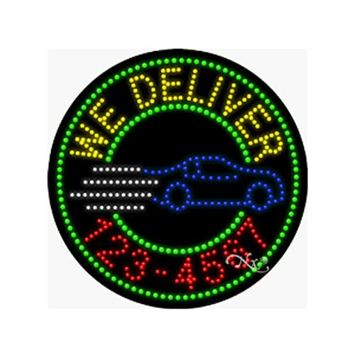 LED Light Up Business Sign with Phone Number - 26