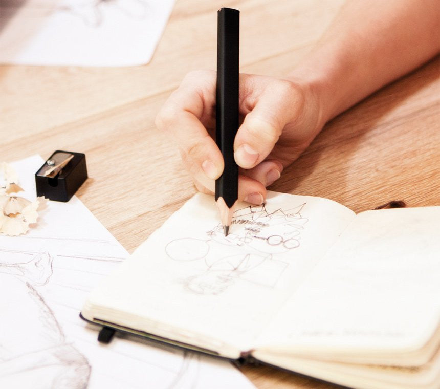 Premium Moleskine Sketching Pencil Set - 3 Graphite Pencils for Artists, Designers & Students - Perfect for Sketching, Drawing & Note Taking - Ideal Gift for Creatives