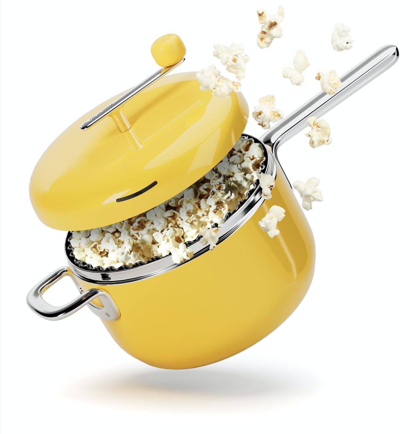 Popsmith 6 Quart Stovetop Popcorn Popper with Butter - Stainless Steel Popcorn Maker for Gas & Electric Stoves - Perfect for Movie Nights & Family Snack Time