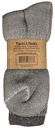 Yacht & Smith Wholesale Bulk Merino Wool Thermal Hiking Boot Socks for Men, Women & Kids - Winter Warm Socks for Outdoor Activities, Camping & Snow Sports