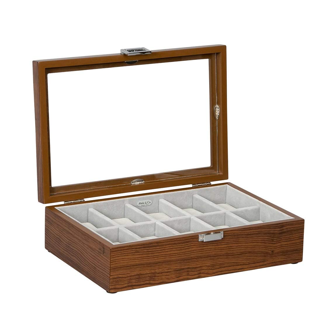 Personalized Wooden Watch Box with Glass Top - Custom Engraved Men's Watch Organizer for Jewelry & Accessories | Perfect Gift for Watch Collectors & Anniversary Presents