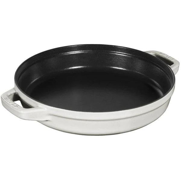 Staub 4-Piece Cast Iron Cookware Set - Premium White Truffle Color - Dutch Oven, Saucepan & Skillet for Braising, Baking & Sautéing - Perfect for Home Chefs & Gourmet Cooking