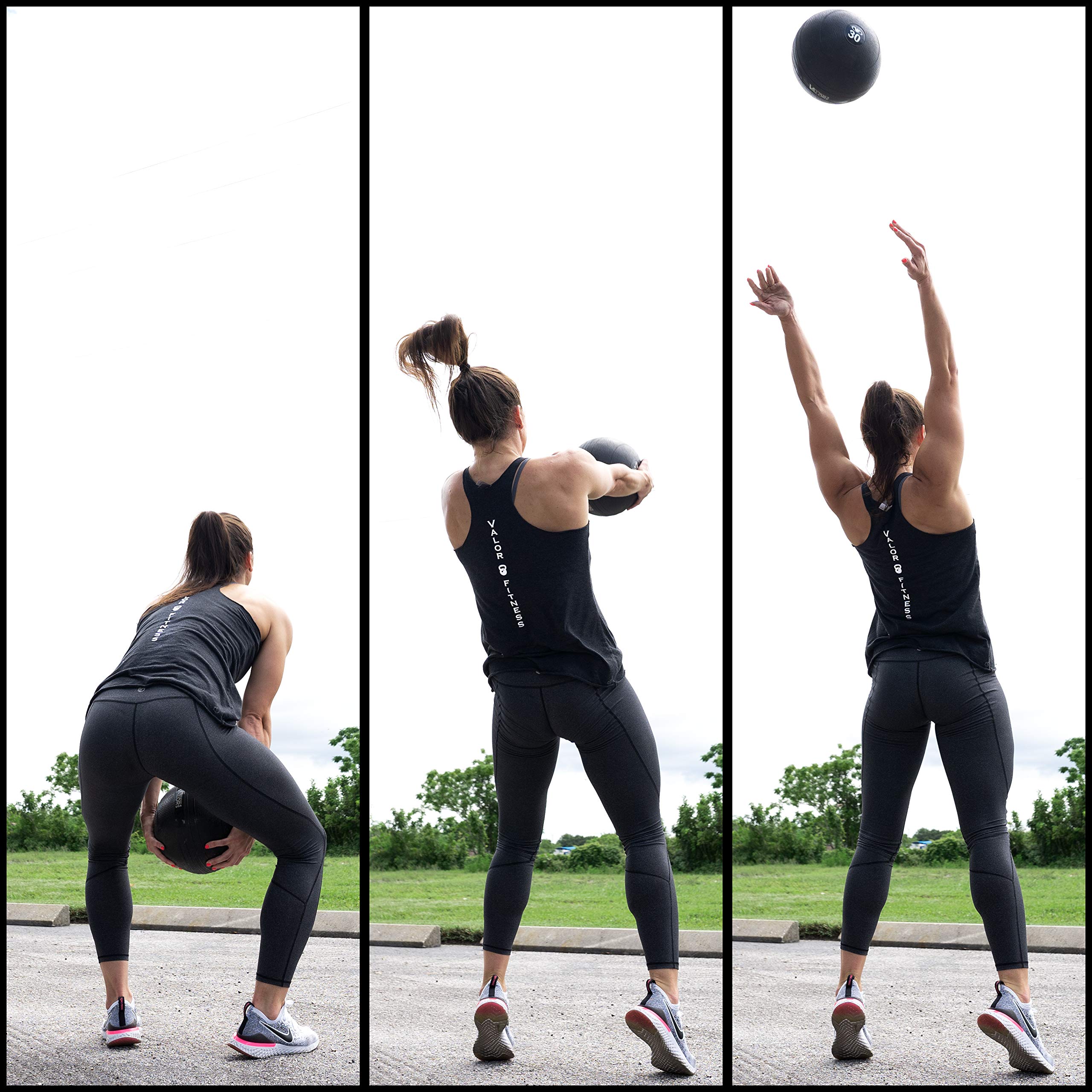 Valor Fitness Slam Balls - Heavy Duty Weighted Exercise Ball for CrossFit, Strength Training & Functional Fitness - Perfect for Slam Ball, Medicine Ball & Wall Ball Workouts at Home or Gym