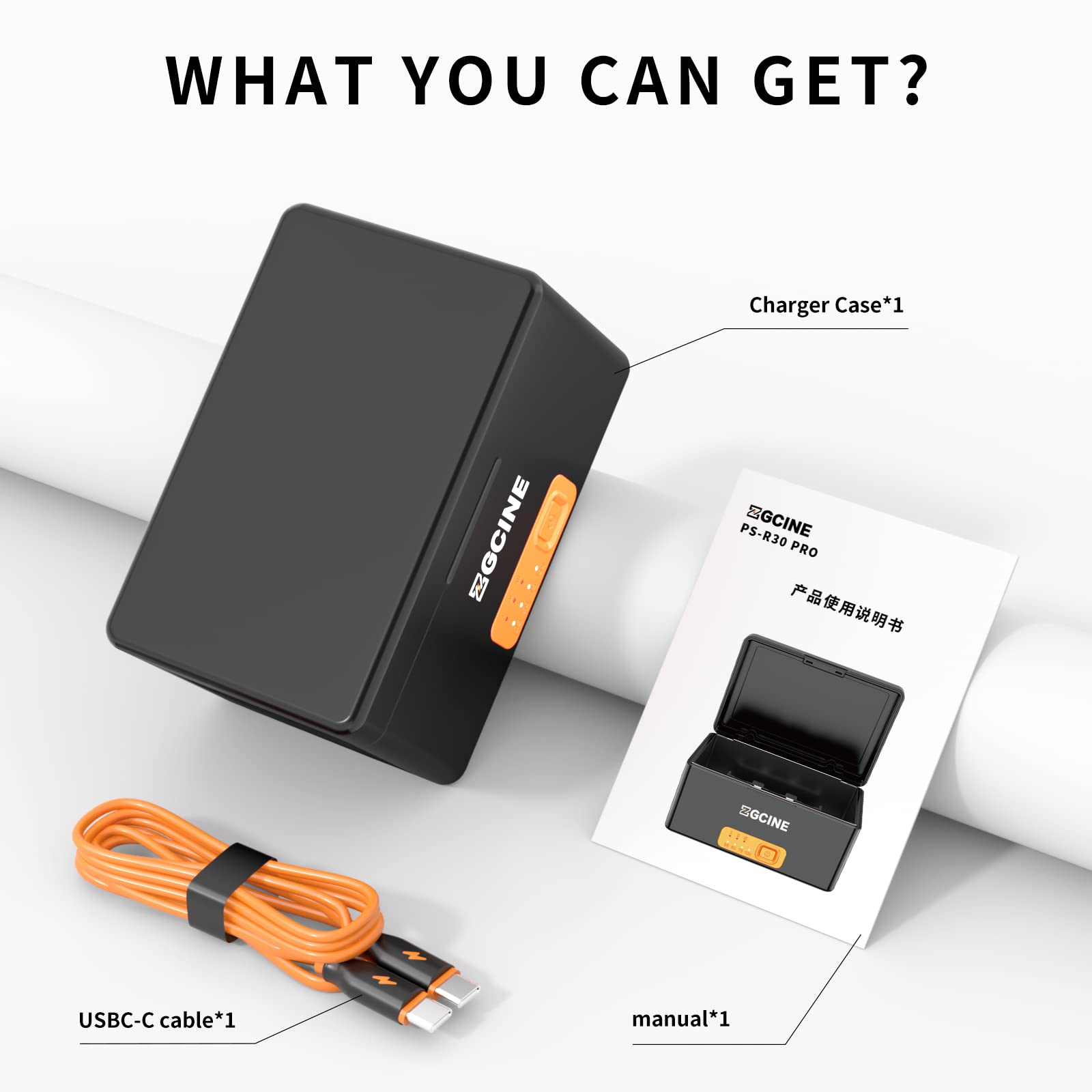 ZGCINE Wireless Charging Case for Rode Wireless GO 2, Wireless GO, Wireless GO (Gen 3), Wireless Pro & Wireless Me - Portable Power Bank for Rode Microphones | Perfect for Travel, Vlogging & Outdoor Recording