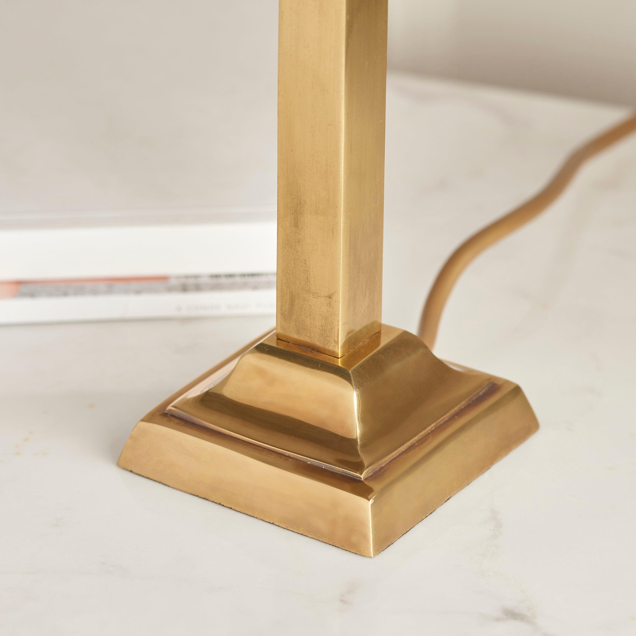 Wellesley Solid Brass Table Lamp Base - Elegant & Durable Base Only for Home Office Decor - Perfect for Living Room, Bedroom, or Study Lighting Upgrade