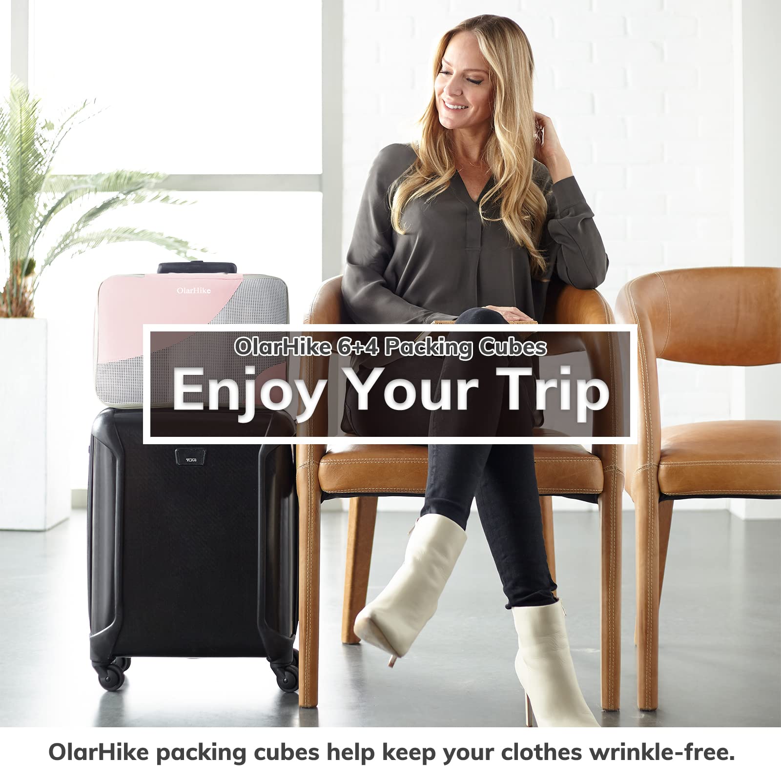 10-Piece Premium Packing Cubes Set for Suitcases - Durable Travel Organizers with Anti-Tear Stitching | Perfect for Business Trips, Vacations & Weekend Getaways (Pink) - OlarHike Travel Essentials