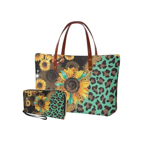 Leopard Print Sunflower-green