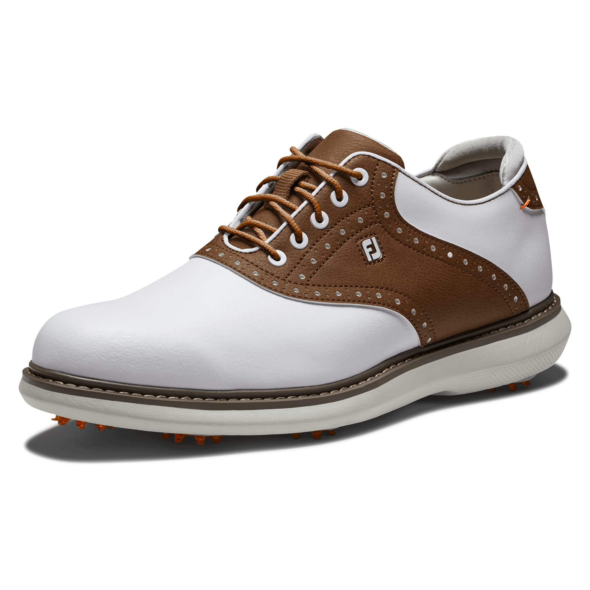 FootJoy Men's Traditions Golf Shoes - Comfortable & Waterproof Spiked Golf Shoes for Men - Perfect for Golf Course & Outdoor Sports