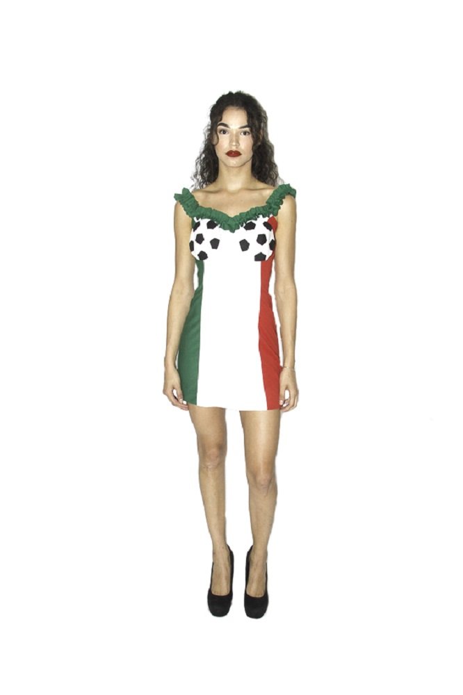 Mexico Soccer Fan Dress with Ball Cups - Perfect for Game Day, Parties & Fan Events