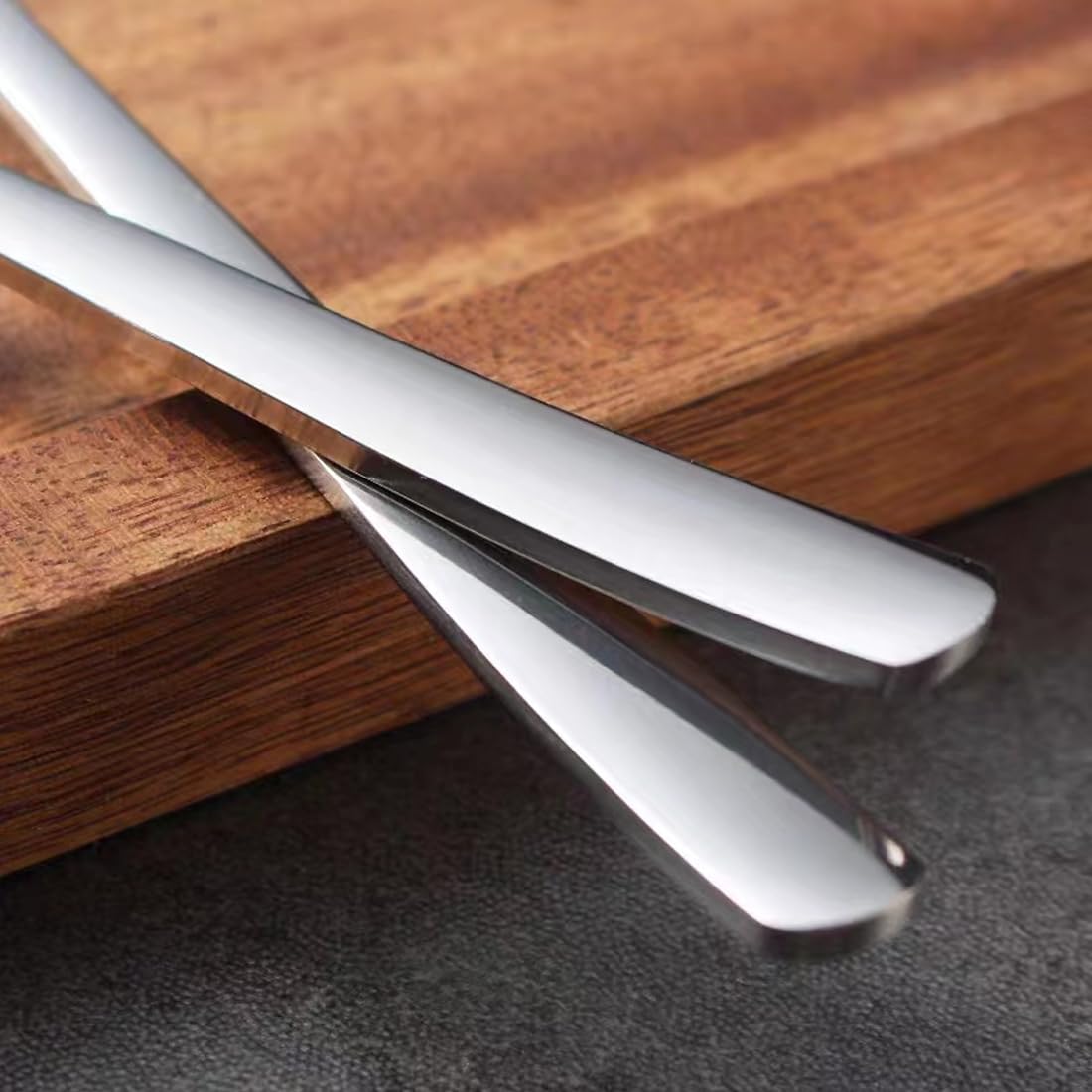 Stainless Steel Sporks 4-Pack - 18/10 Metal Spork Set with 7.4