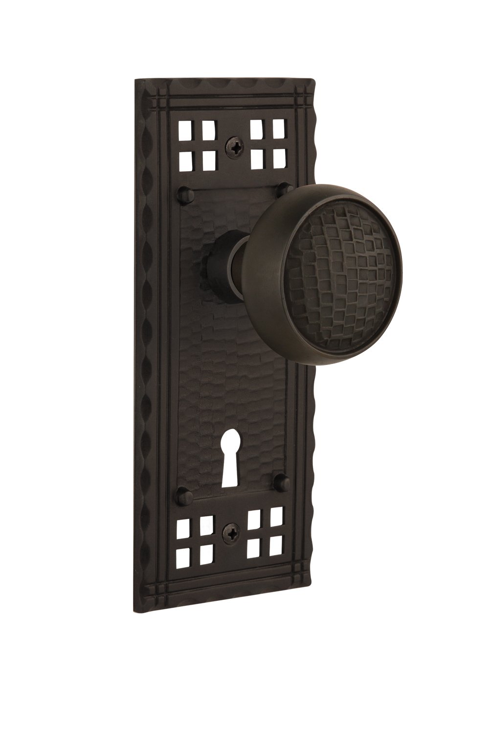 Vintage Style Craftsman Door Knob with Keyhole - 2.75