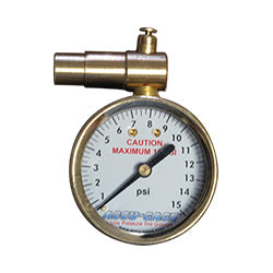 Accu Gage Presta Valve Dial Gauge - 15psi High Pressure Bike Tire Pump with Easy-Read Display | Perfect for Road Bikes, Mountain Bikes & Cycling Accessories