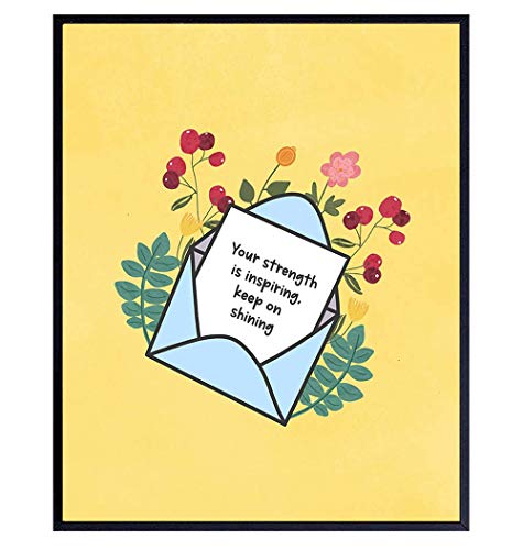 Inspiring Wall Art Decor with Motivational Quotes - Positive Sayings for Home & Office - Encouragement Gifts for Women - Self Improvement Posters - Perfect for Living Room, Bedroom & Workspace Decor