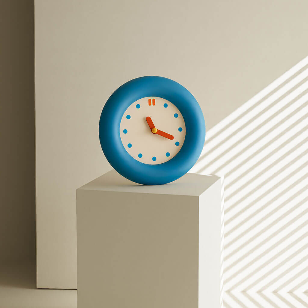 Modern Blue Round Wall Clock for Home & Office Decor - Stylish Analog Clock for Living Room, Bedroom, Kitchen | Silent Non-Ticking Battery Operated Clock