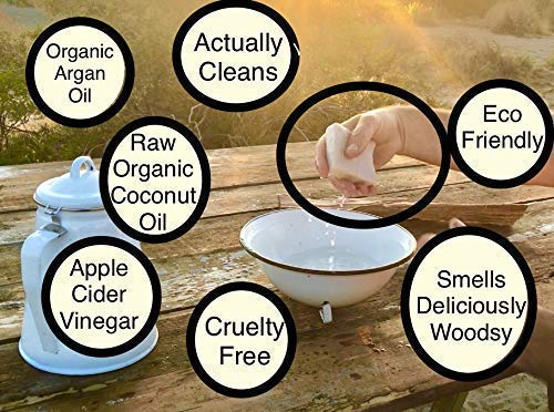 Natural Organic Cedarwood Soap Bar for Men | Handmade in USA | All-in-One Shampoo, Body & Beard Wash | Mountain Beast Man Tonic | Outdoor Adventure, Camping & Travel Essential
