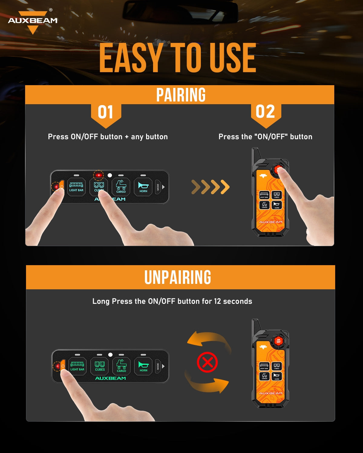 4 Gang Wireless Remote Control for AS 400 Switch Panel - Smart Home Automation & Lighting Control System (Perfect for Garage, Workshop, and Industrial Use)