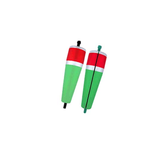 Red and Green Slotted Rattle Float - Durable Fishing Bobber with Noise Attraction for Bass, Trout, and Panfish - Perfect for Freshwater and Saltwater Fishing