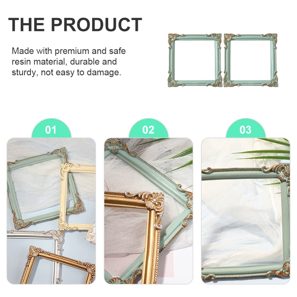 Angoily 2-Pack European Style Selfie Picture Frames - 11cm Wall & Tabletop Photo Display for Home Decor, Living Room, Bedroom, and Office