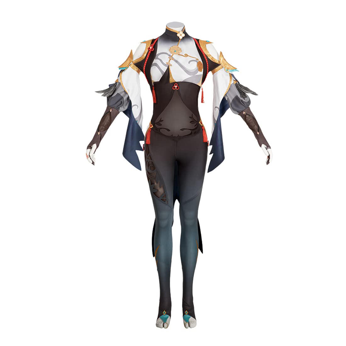 XSHION Shenhe Cosplay Costume with Tail - Genshin Impact Anime Character Outfit for Halloween, Comic Con & Cosplay Events | Perfect for Conventions, Themed Parties & Photoshoots