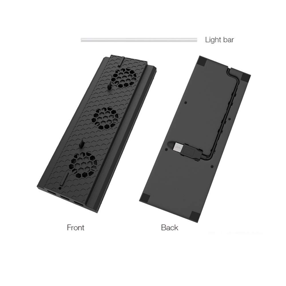OSTENT 3 Cooling Fans with USB Ports - Vertical Stand for Xbox One X Console - Prevent Overheating for Extended Gaming Sessions