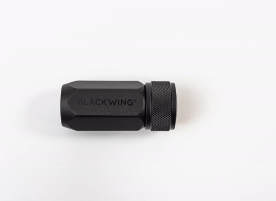 BLACKWING Premium Pencil Sharpener - One Step Long Point Design for Perfect Sharpening - Ideal for Artists, Writers & Students - Black Office & School Supplies