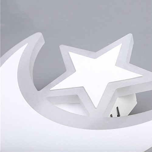 Modern Acrylic LED Wall Lamp - Moon Shape White Light for Living Room, Bedroom, Kids Room, Restaurant & Bar Decor - Creative Decorative Lighting for Reading, Study & Relaxation
