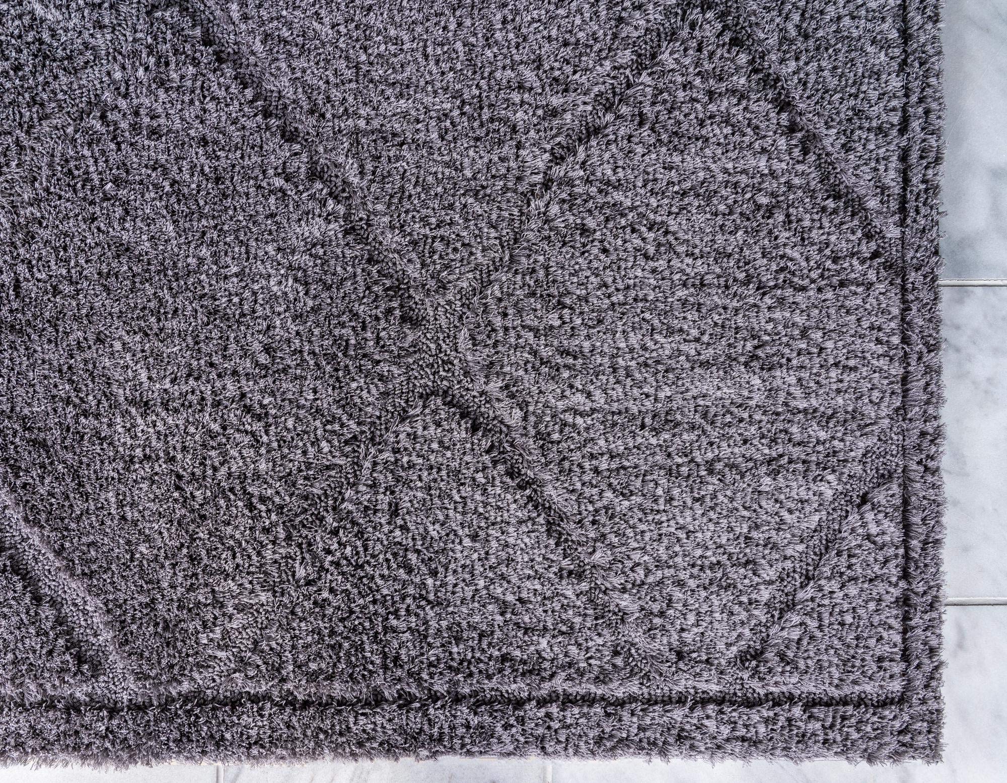 Lattice Shag Collection 10x3 Feet Runner Rug - Soft Plush Dark Gray Shag Carpet for Hallway, Entryway, Living Room | Non-Slip Backing, Easy to Clean, Perfect for High Traffic Areas