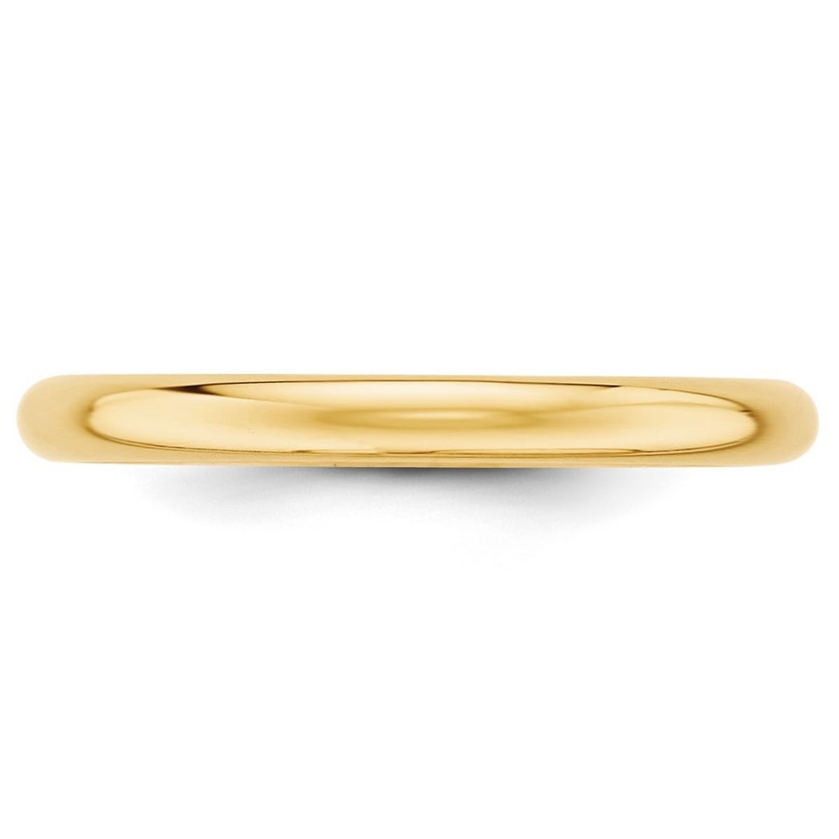 14k Gold Half Round Band Ring for Women & Men - White, Yellow, Rose Gold Options | JewelryWeb | Perfect for Weddings, Anniversaries & Everyday Wear
