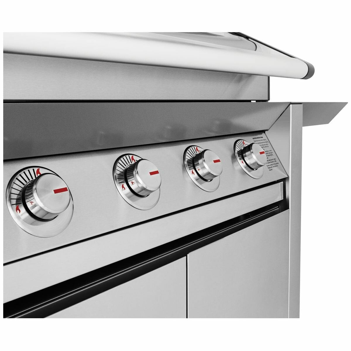 Beefeater 1600 Series 4-Burner Stainless Steel Gas Grill with Side Burner & Rolling Cart - Perfect for Backyard BBQs, Outdoor Cooking & Patio Entertaining