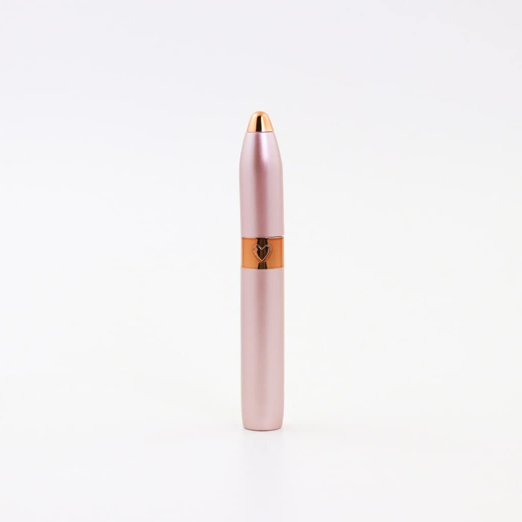 Mini Electric Eyebrow Trimmer Pen - Painless Facial Hair Remover for Women & Men, Rechargeable & Waterproof, Rose Gold | Perfect for Travel, Home Use & Gifts
