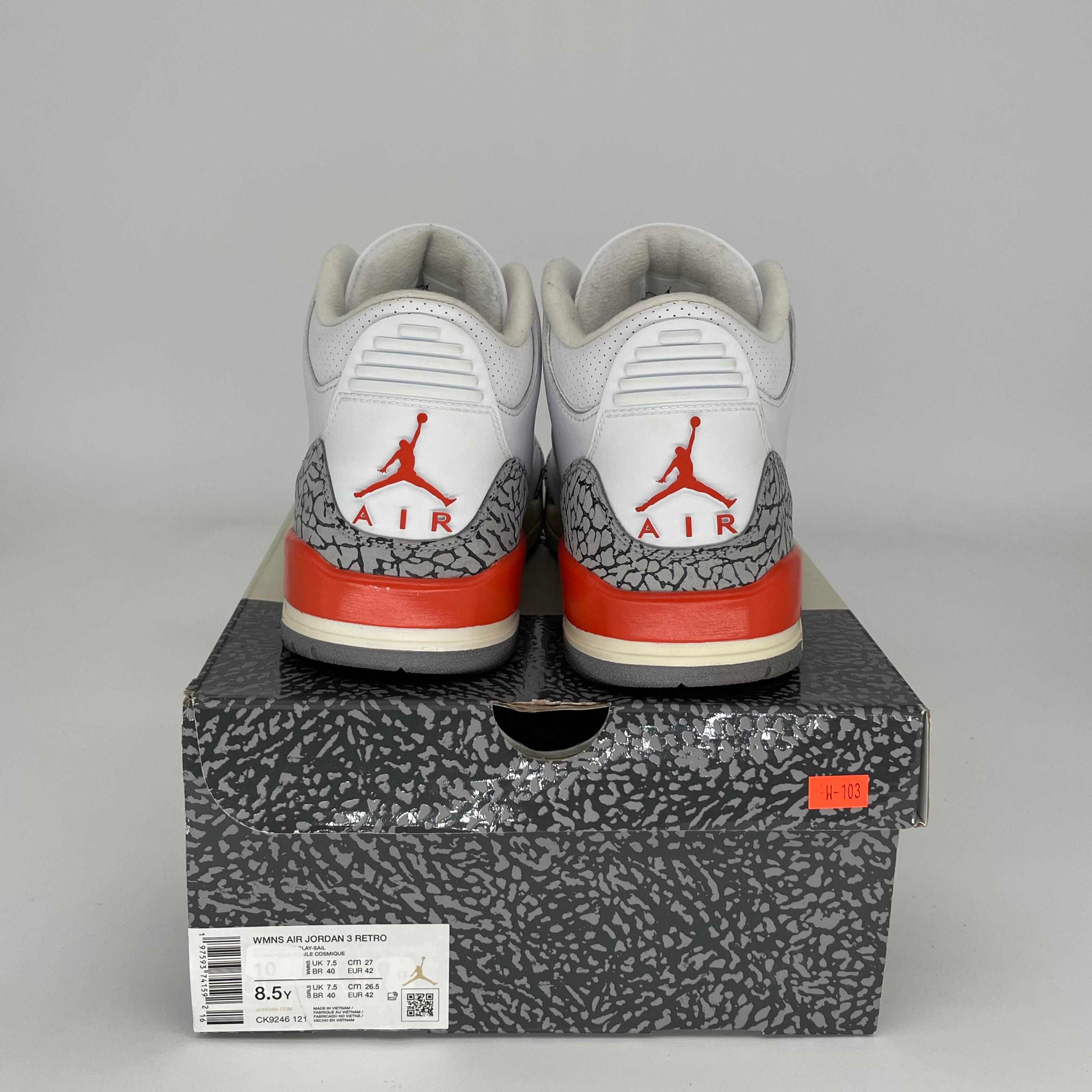 AIR JORDAN 3 GEORGIA PEACH Women's Basketball Shoes Size 8.5/10W - Style CK9246-121 | Perfect for Court Performance & Streetwear Fashion