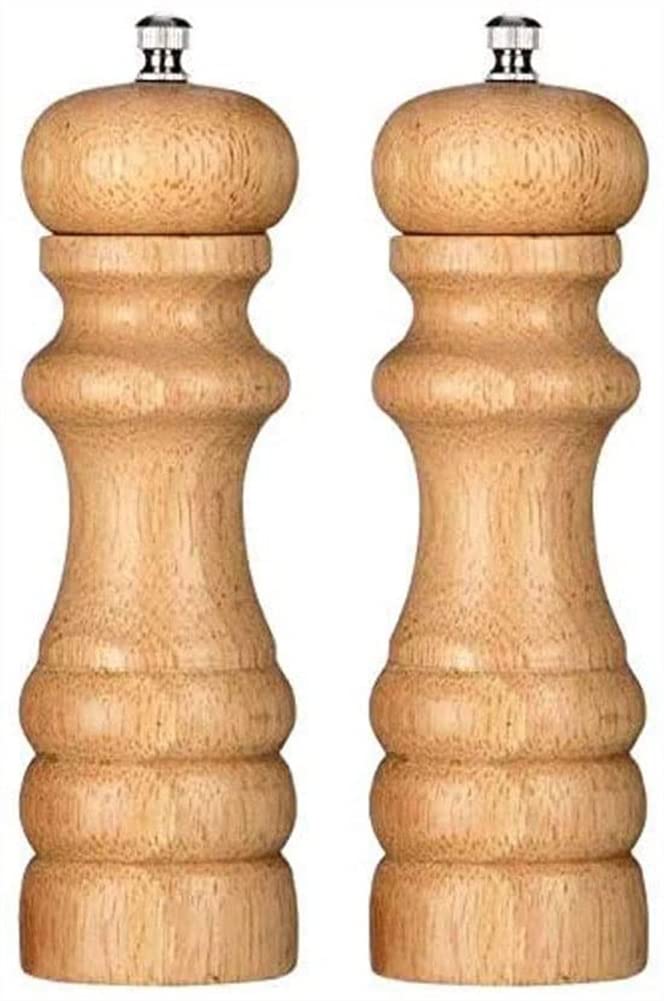Premium Sicunang Wooden Salt and Pepper Grinder Set - Adjustable Manual Pepper Mill with Ceramic Blades - 2 Pack Kitchen Essential for Cooking, Dining & Gifting