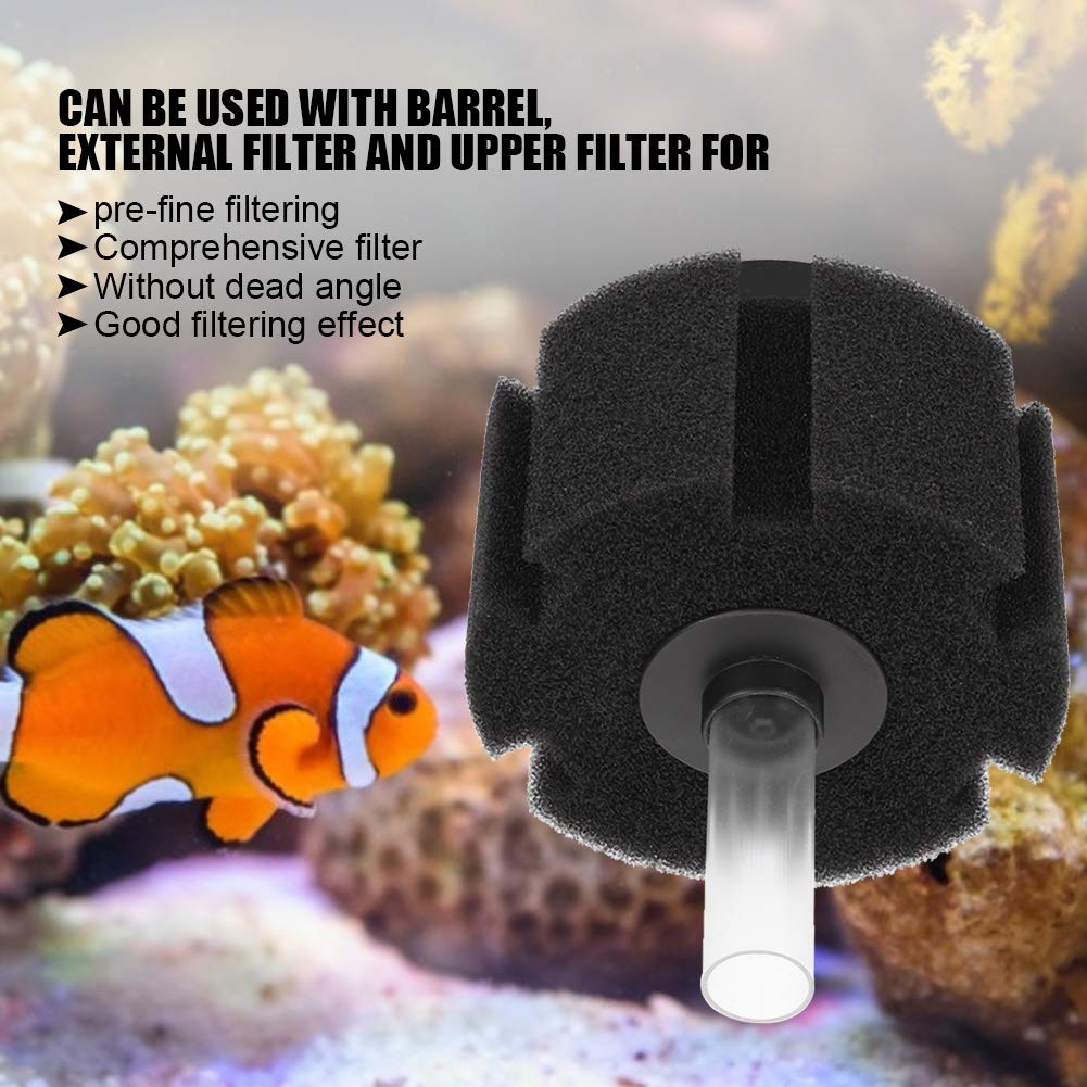 Premium Biochemical Sponge Filter for Aquariums - High-Efficiency Fish Tank Filter with Air Pipe & Super Aquarium Cotton - Ideal for Freshwater & Saltwater Tanks, Shrimp Tanks, and Breeding Aquariums