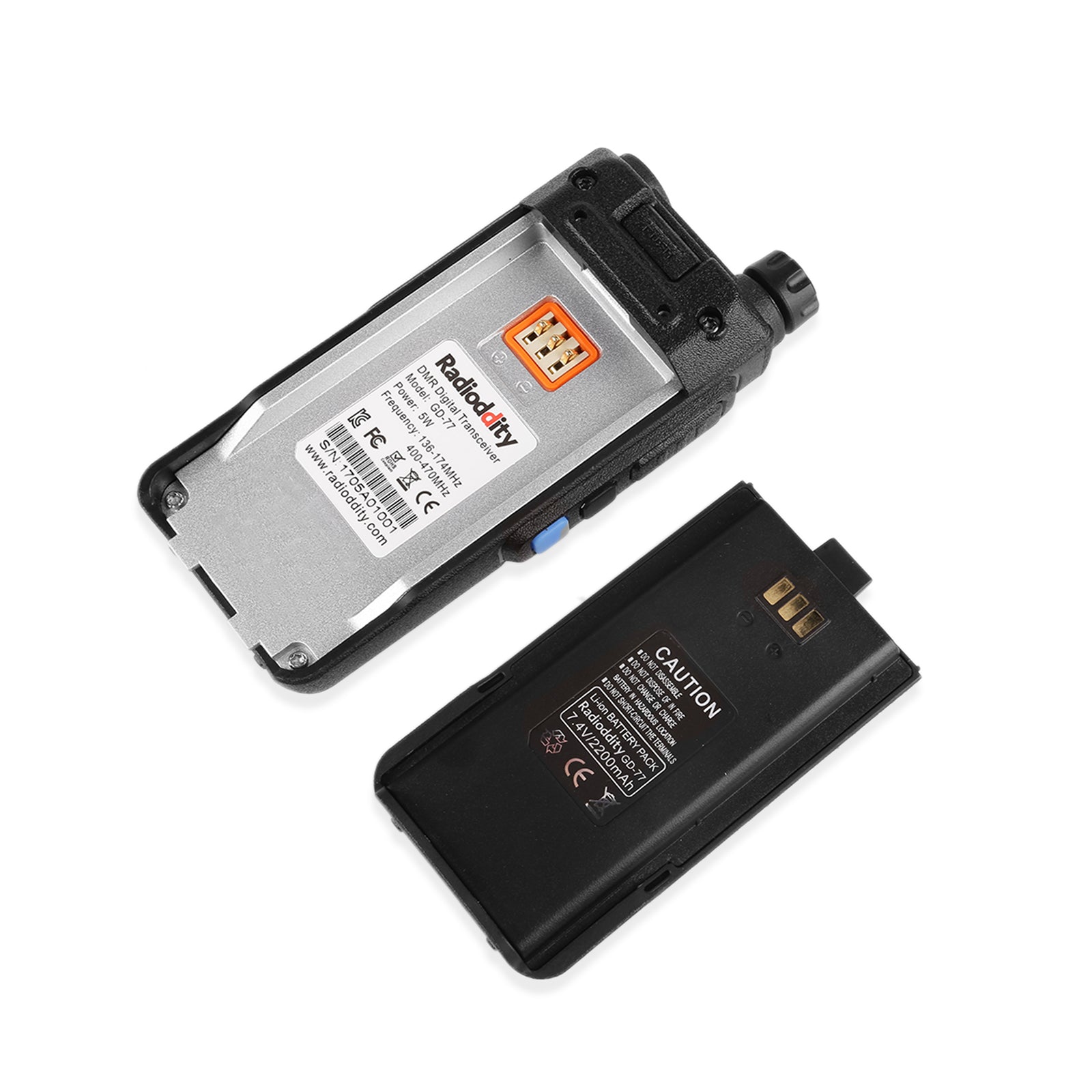 GD 77 DMR Dual Band Two Way Radio with Dual Time Slot & USB Cable - 2 Pack for Business, Security & Outdoor Adventures