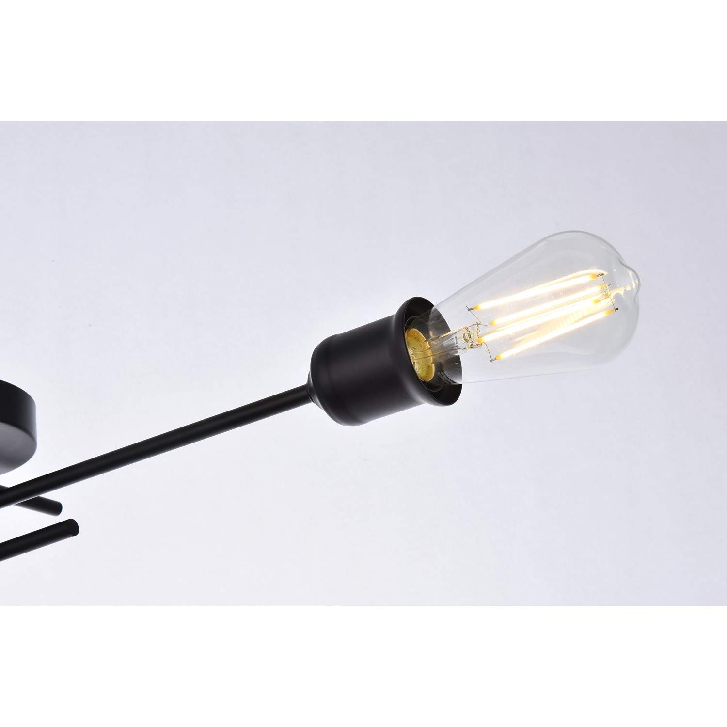 Xavier 4-Light Black Flush Mount Ceiling Light Fixture - Modern Lighting for Bedroom, Hallway & Kitchen