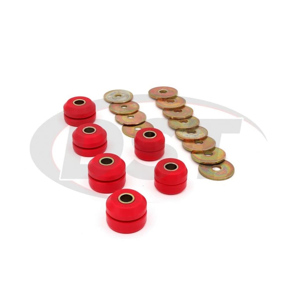 Energy Suspension Body Mount Set for 1975-1979 Chevy Nova - Red (3.4129R) | Performance Suspension Upgrade for Classic Car Restoration & Smooth Ride