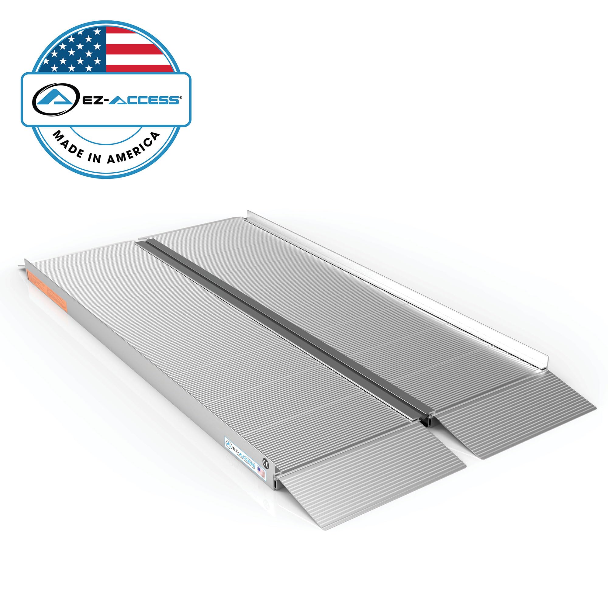 EZ-ACCESS 5ft x 30in Portable Singlefold Wheelchair Ramp with Ergonomic Handles, Anti-Slip Extruded Tread & Self-Adjusting Transition Plates - Lightweight Aluminum Mobility Ramp for Homes, Vehicles & Wheelchair Access (ADA Compliant)