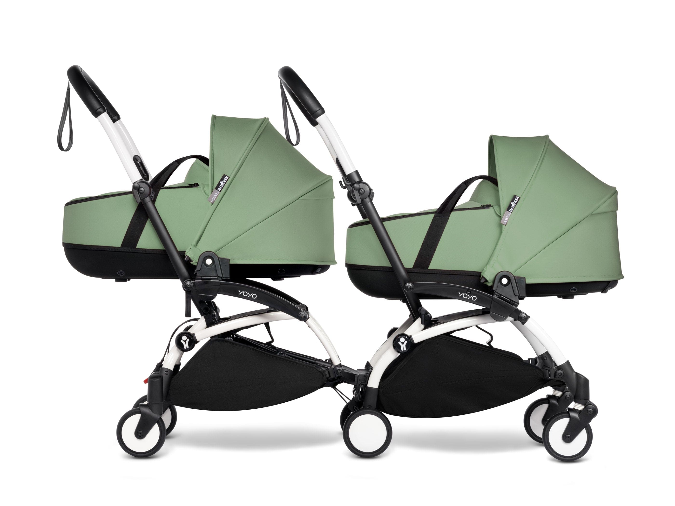 Stokke YOYO 3 Double Stroller with Bassinet - Lightweight Compact Travel Stroller for Twins - Perfect for Air Travel, City Walks & Outdoor Adventures