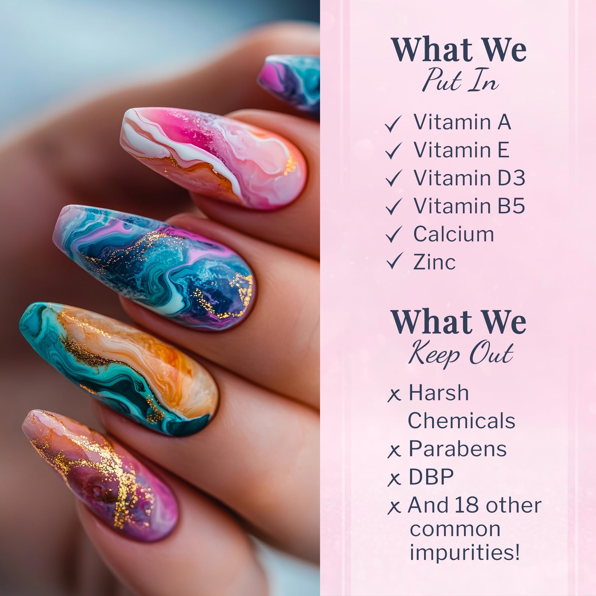 SNS DOLO Marble Nail Art Kit - 10 Vibrant Dipping Powder Colors with Base & Top Coat for Professional & DIY Manicures | Works with Gel & Acrylic Nails | Perfect for Salon, Home Use & Special Occasions