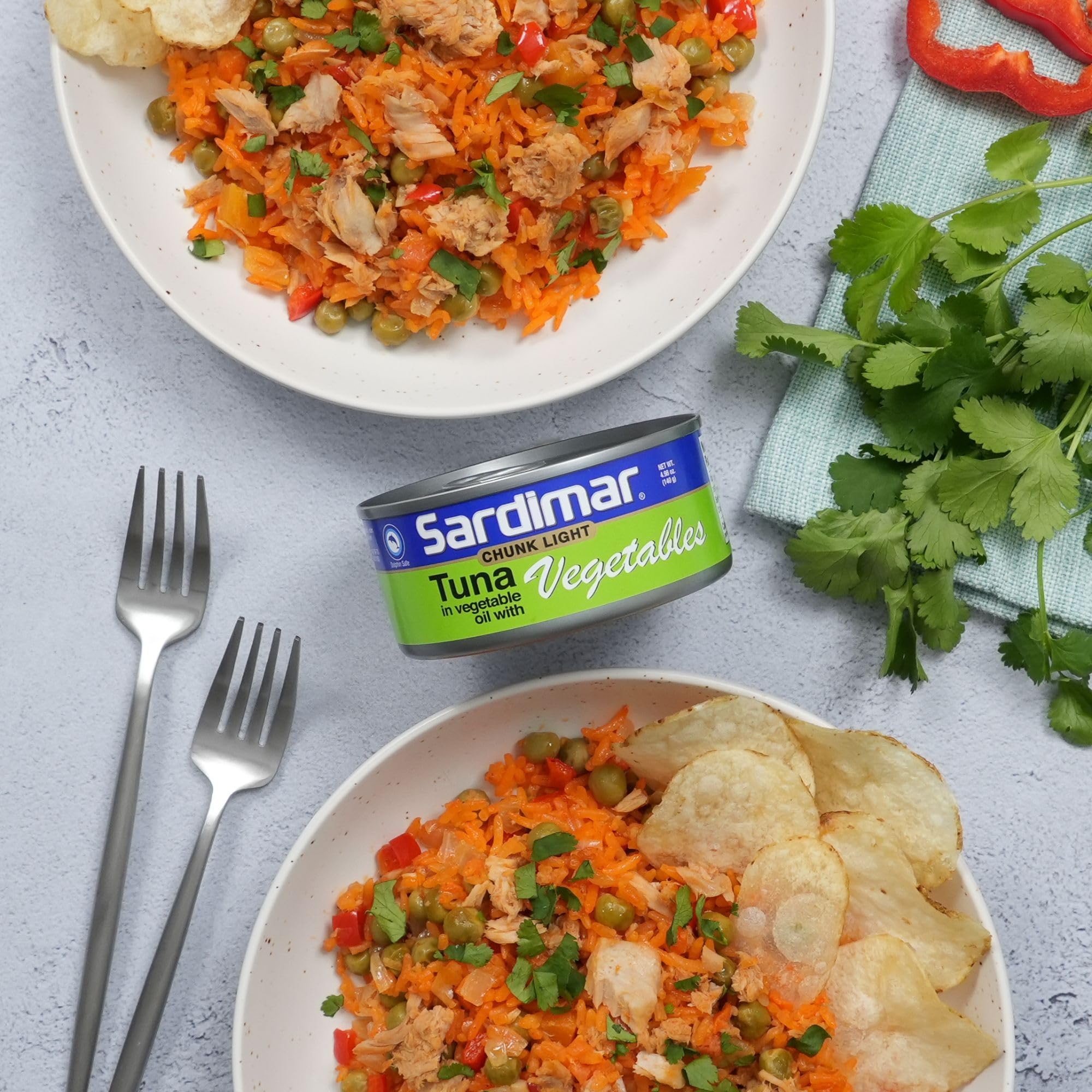 Premium Sardimar Chunk Light Tuna with Mixed Vegetables - Pack of 12 Cans | High Protein, Low Fat, Keto & Paleo Friendly | Perfect for Salads, Sandwiches & Quick Meals