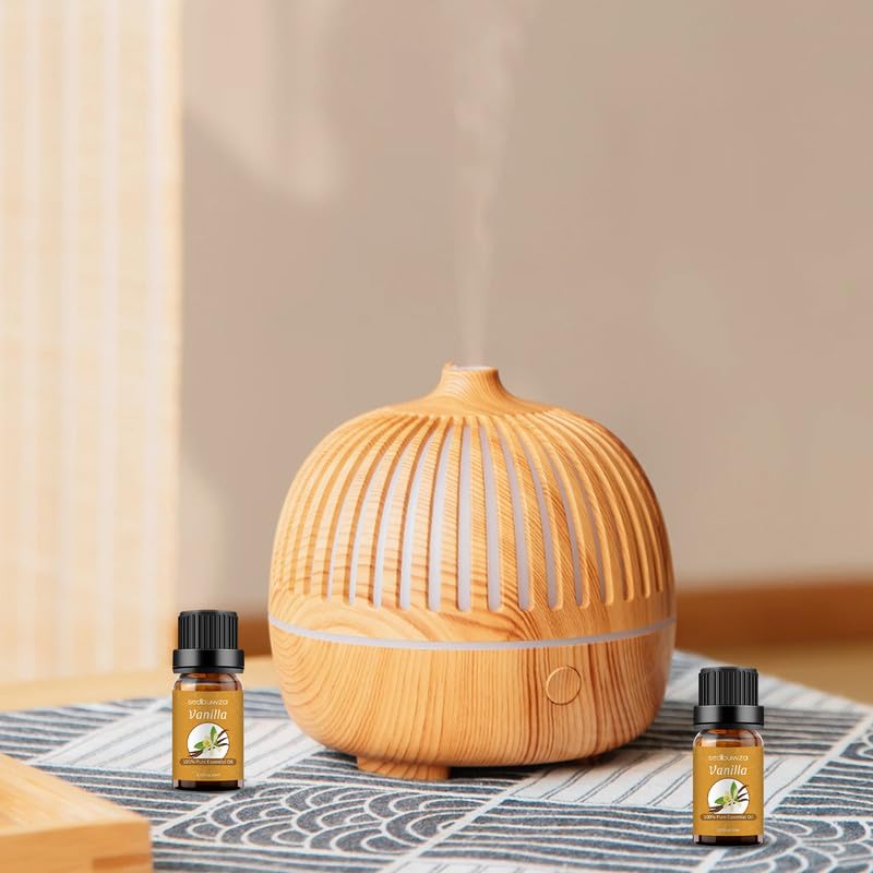 Pure Vanilla Essential Oil Set - 2 Pack (2 x 10ml) for Aromatherapy, Massage, Diffusers, Perfume & Candle Making | Natural Fragrance Oil for Relaxation, Spa & Home Scenting