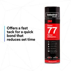 3M Super 77 Multipurpose Spray Adhesive - 12 Pack - Strong Bonding Glue for Crafts, Foam, Fabric, Wood & DIY Projects - Perfect for Home, Office & School Projects