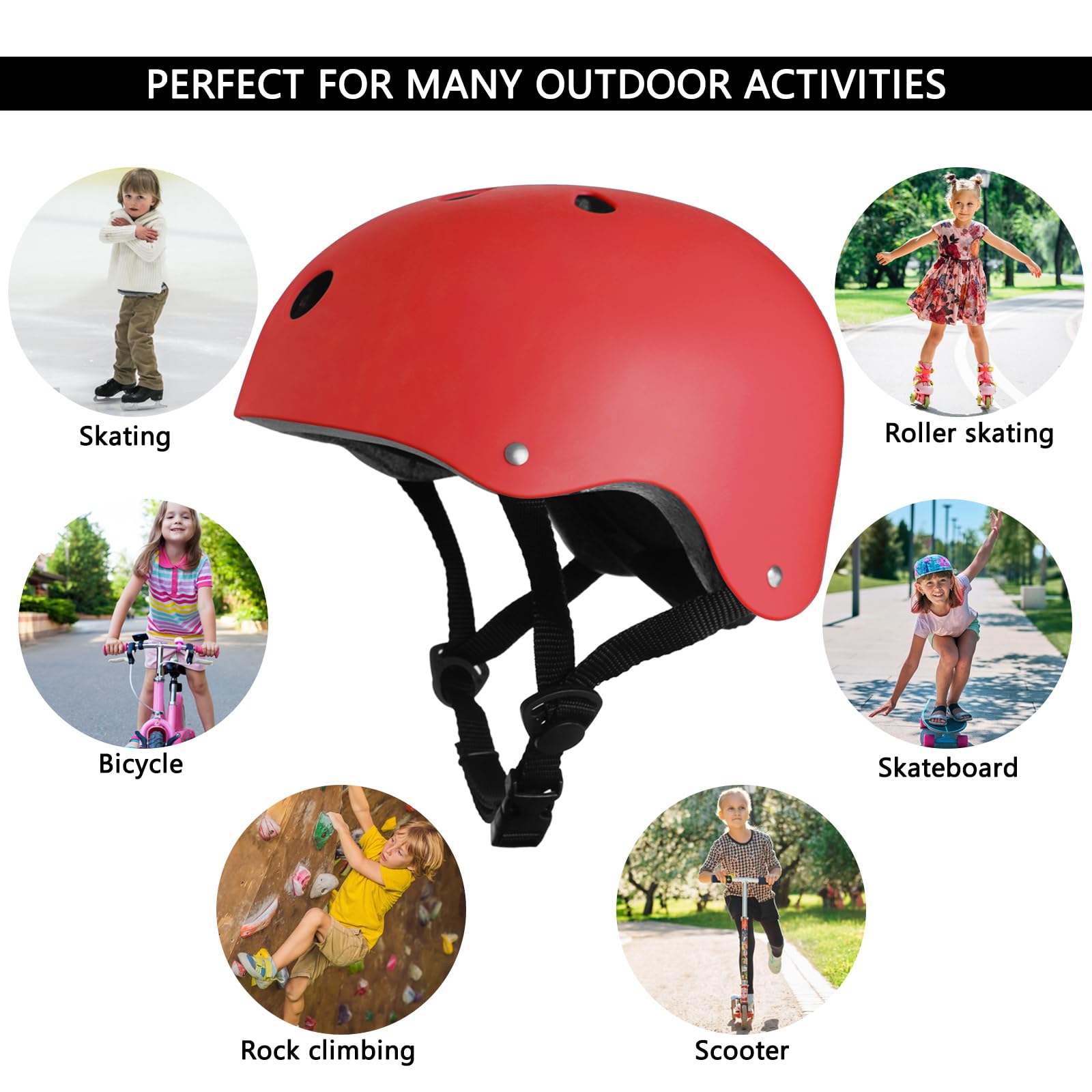 **Best Kids Bike Helmet for Toddlers Ages 3-8 | Adjustable Skateboard & Bicycle Helmet with Knee, Elbow & Wrist Pads | Protective Gear Set for Boys & Girls | Perfect for Skating, Biking & Rollerblading**