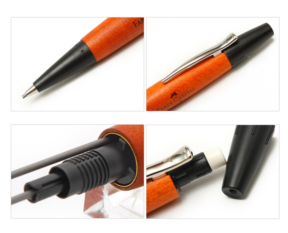 Faber-Castell E-Motion Maple Wood Mechanical Pencil - 0.7mm Premium Drafting & Writing Tool for Artists, Engineers & Students - Perfect for Sketching, Note-Taking & Technical Drawing