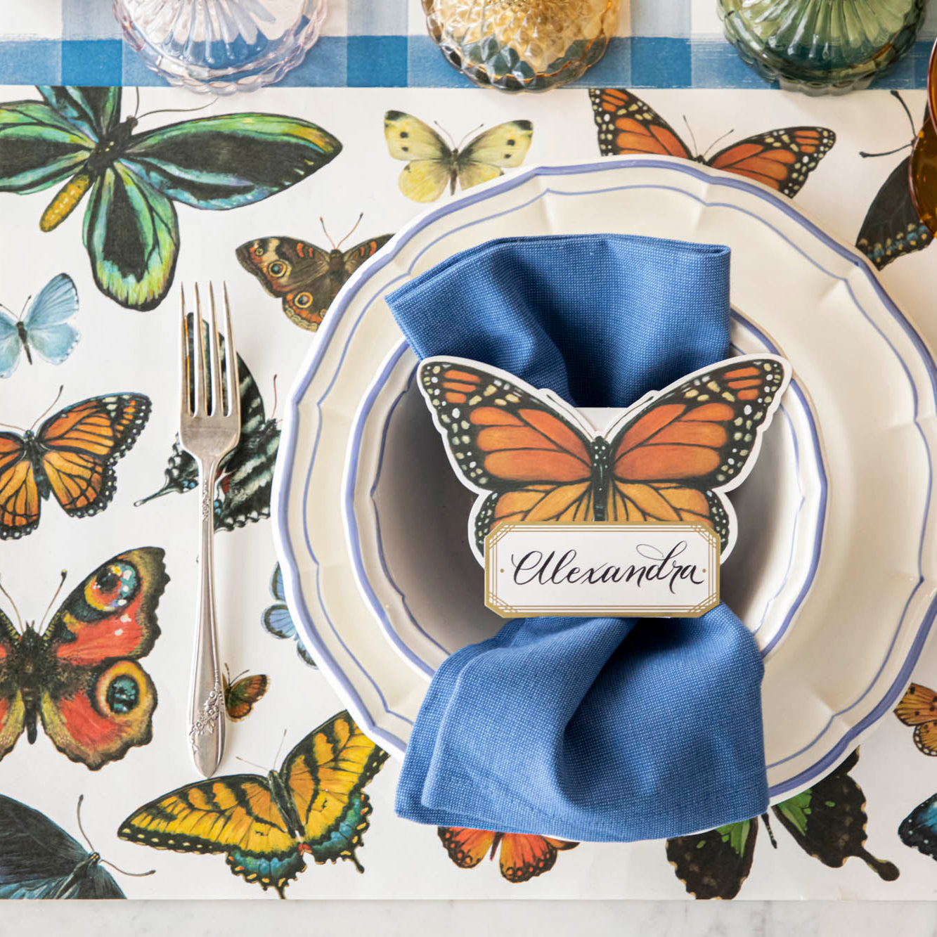 Butterfly Flight Placemat - Non-Slip Waterproof Table Mat for Dining, Kitchen, and Outdoor Picnics - Elegant Butterfly Design Home Decor