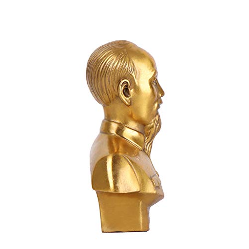 LAOJUNLU Pure Copper Ho Chi Minh Statue - Handcrafted Vietnamese Leader Bust for Home & Office Decor - Perfect for History Enthusiasts, Asian Art Collectors and Unique Gift Ideas