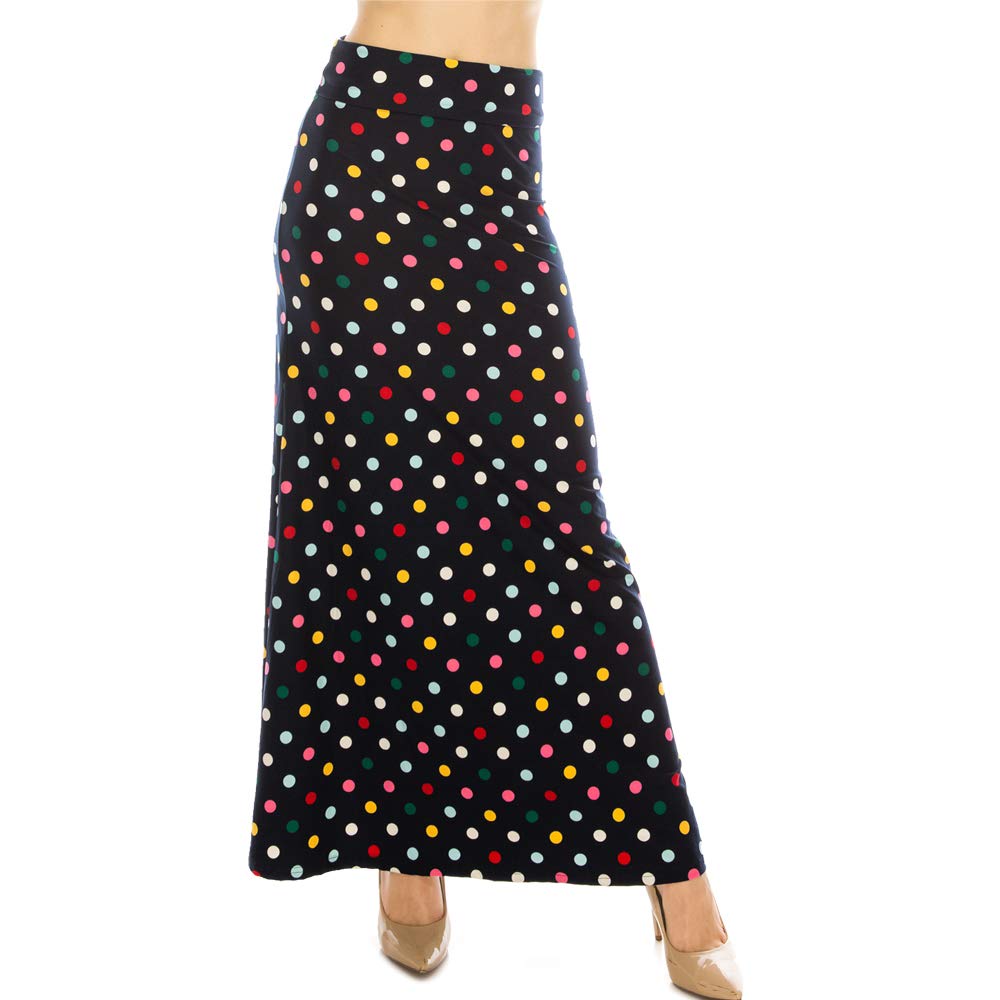 Eevee Women's Fold Over Maxi Skirt - One Size Flowy Long Skirt for Women | Perfect for Beach, Vacation & Summer Outfits