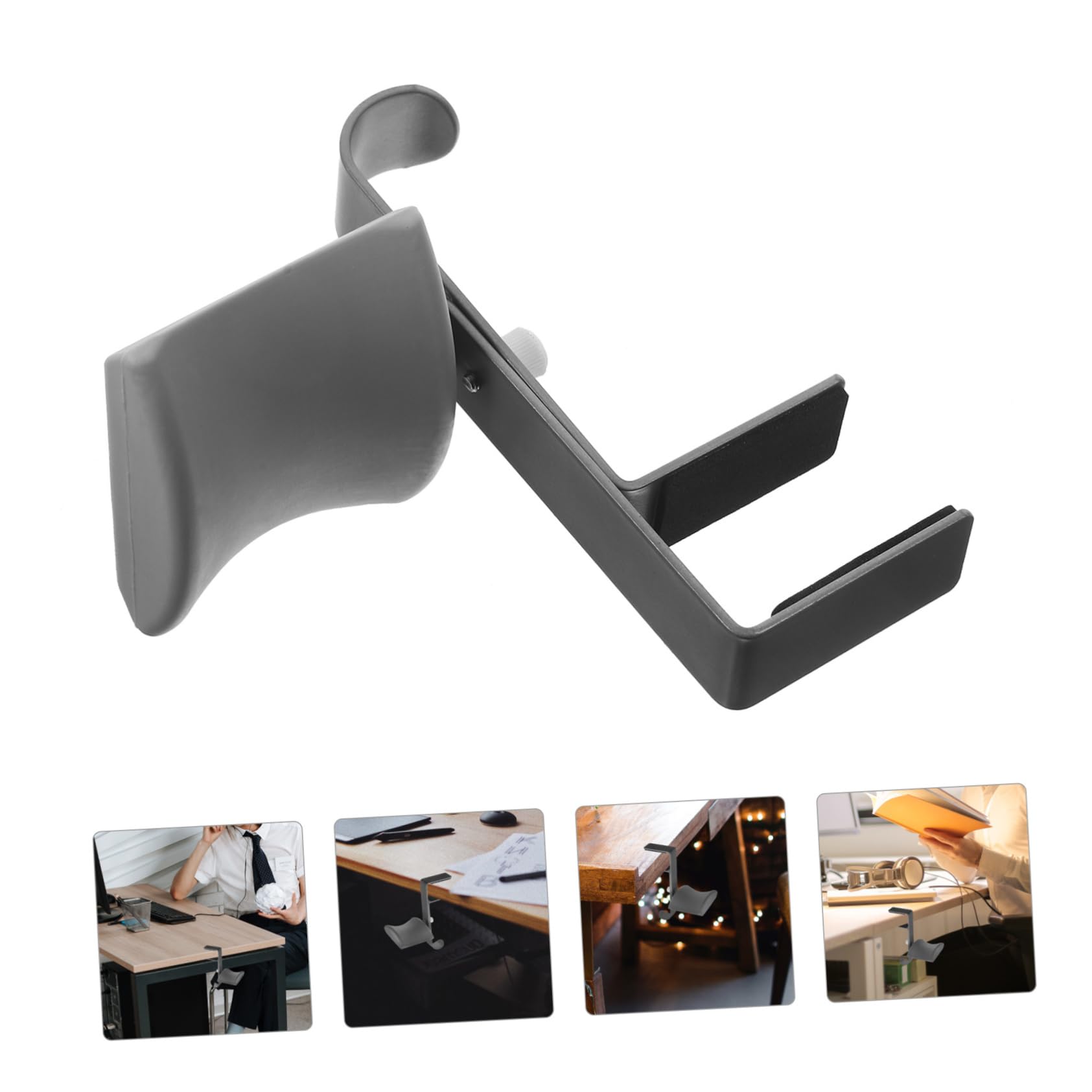 Premium Metal Headphone Stand with Extendable Silicone Pad - Luxshiny Desk Headset Holder for Monitor Mounting | Perfect for Gaming Setup, Home Office & Workspace Organization